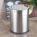 Round Stainless Steel 12L Push Dust Bin (F-12LB)